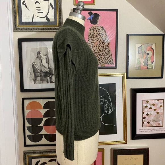 The Cashmere Project Women’s Size Small Mock Neck Sweater Deep Green Long Sleeve - Picture 5 of 10